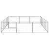 Dog Kennel Silver 161.5 ft¬≤ Steel