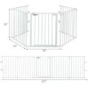 115 Inch Length 5 Panel Adjustable Wide Fireplace Fence