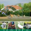 Large Chicken Coop Metal Chicken Run with Waterproof and Anti-UV Cover, Dome Shaped Walk-in Fence Cage Hen House for Outdoor and Yard Farm Use