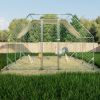 10 ft. x 13 ft. Galvanized Large Metal Walk in Chicken Coop Cage Farm Poultry Run Hutch Hen House