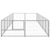 Dog Kennel Silver 129.2 ft¬≤ Steel