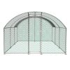 Large Chicken Coop Metal Chicken Run with Waterproof and Anti-UV Cover, Dome Shaped Walk-in Fence Cage Hen House for Outdoor and Yard Farm Use