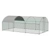 Large Chicken Coop Metal Chicken Run with Waterproof and Anti-UV Cover, Dome Shaped Walk-in Fence Cage Hen House for Outdoor and Yard Farm Use