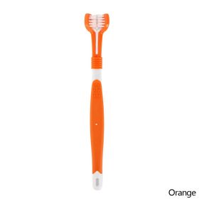 Three Sided Pet Toothbrush Three-Head Multi-angle Toothbrush Cleaning Dog Cat Brush Bad Breath Teeth Care Tool (Color: B02)