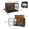 Modern Kennel Dogs room up to 80 LB, Dog crate furniture with Multi-Purpose Rremovable Ttray, Double-Door Dog House, lift Panel